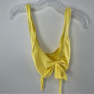Kona Sol Yellow Bow Swim Top